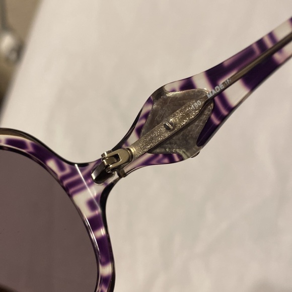 VINTAGE PUCCI BEAUTIFUL PURPLE & SILVER COLOR SUNGLASSES - Picture 6 of 8